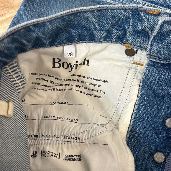 Boyish The Timmy High Rise Straight Leg Yolk Back Jeans Size 28 NWT - Picture 7 of 9